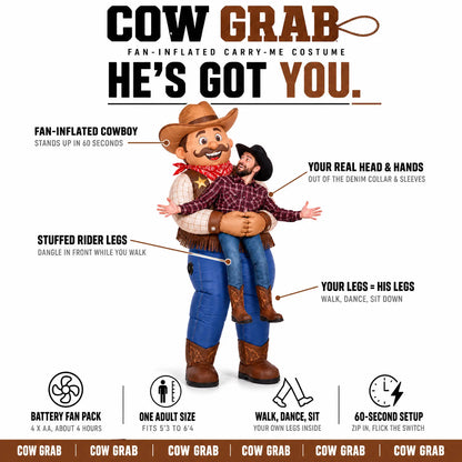 Cow Grab Inflatable Costume
